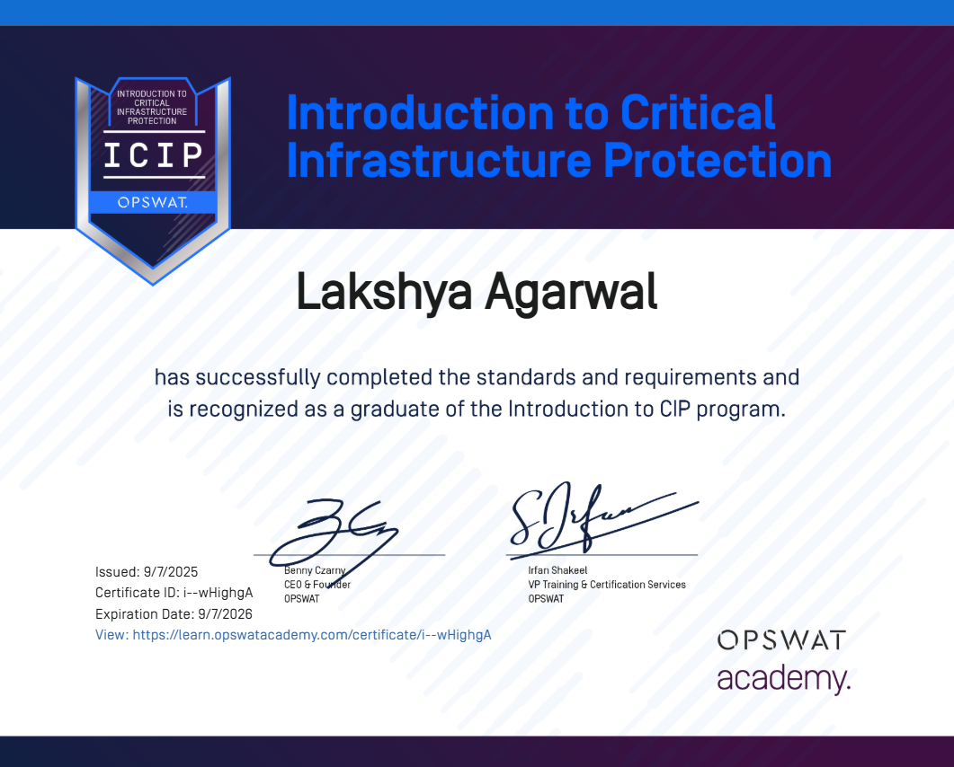 OPSWAT ICIP Certification